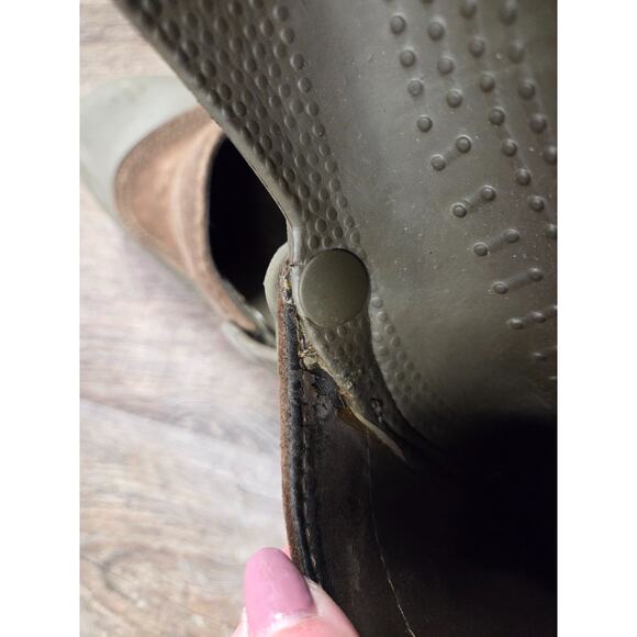 Crocs Troika Brown Slingback Suede Rubber Slip On Comfort Clogs Womens Size 9 - Picture 10 of 10